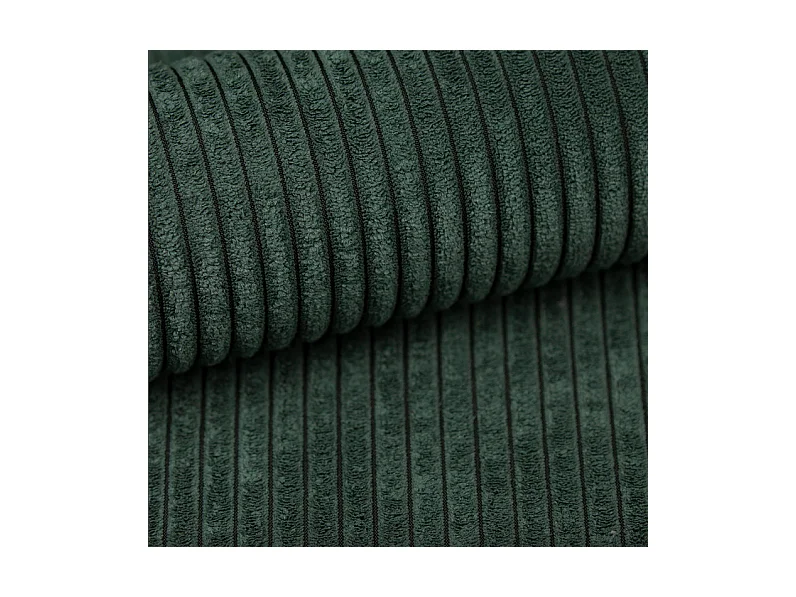 Canapé d'angle, canapé en L, design Modena, tissu pur, Poso Green, droite