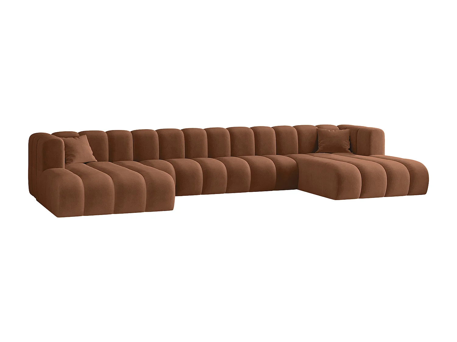 Canapé d'angle U-de Sofa Grand U XL modulable en tissu Salvador Brown