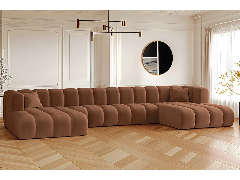 Hoekbank U-van Sofa Grand U XL modulaire stof Salvador Brown