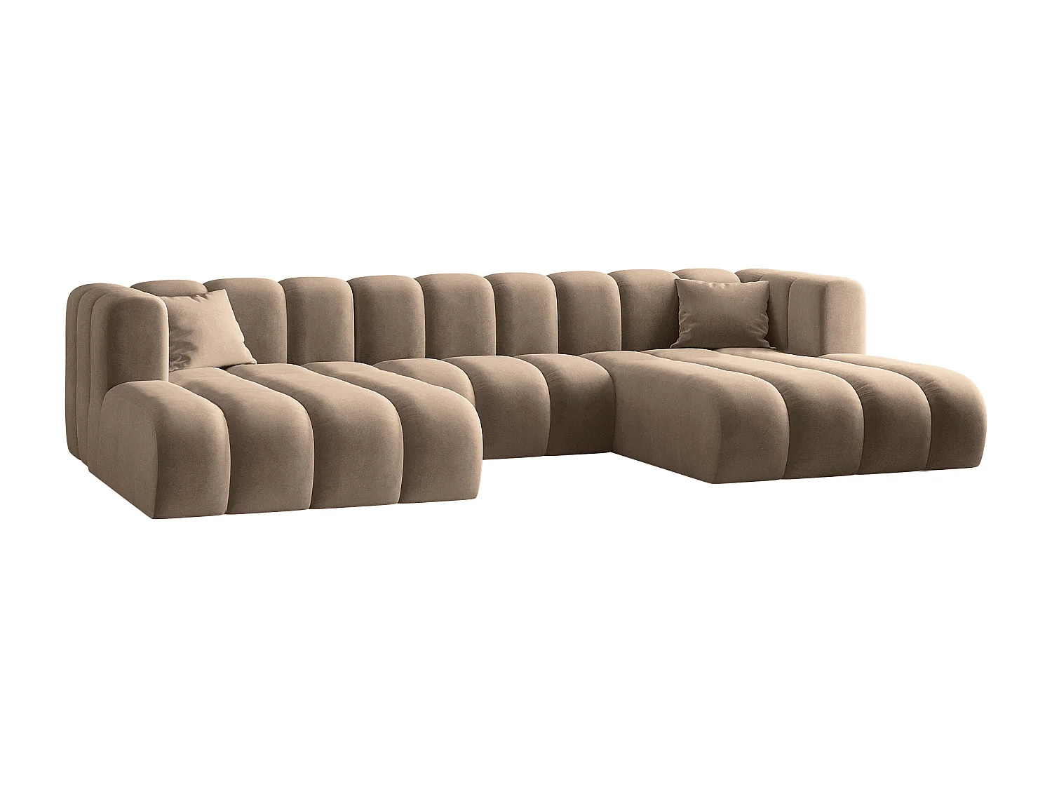 Canapé d'angle U-de Sofa Grand Modular tissu Salvador beige foncé