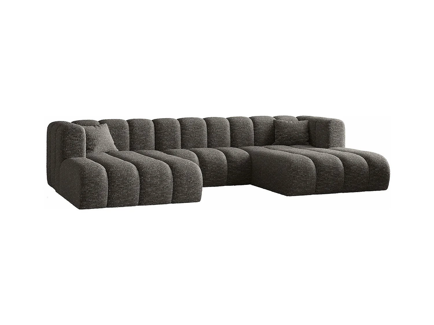 Ecksofa, U-form Sofa Grand modular stoff Haga Graphit