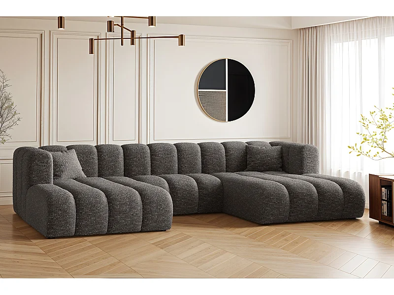 Ecksofa, U-form Sofa Grand modular stoff Haga Graphit