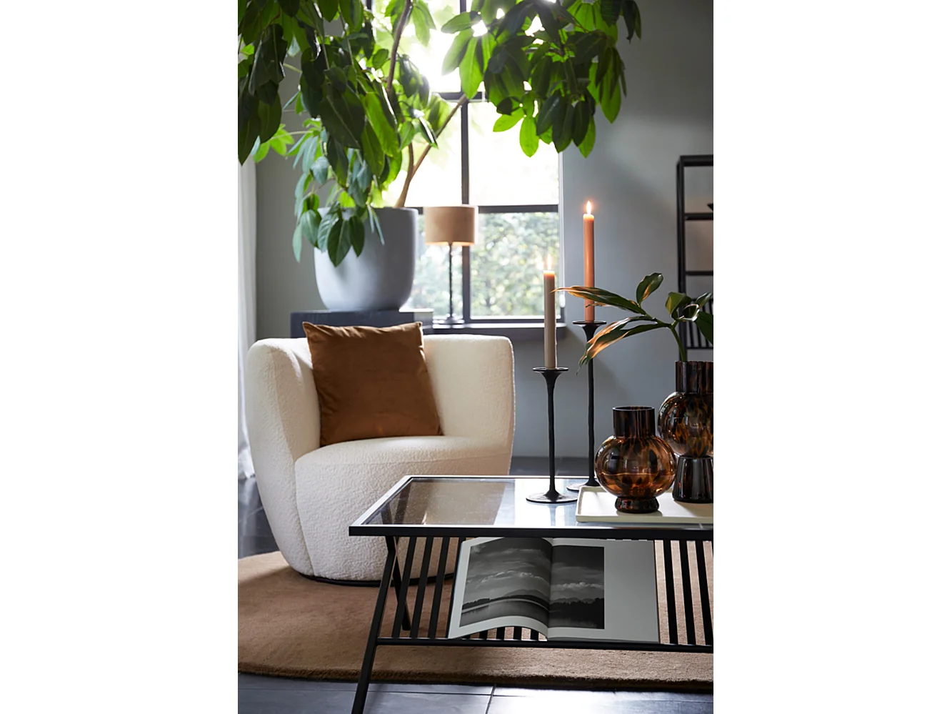 Chaise SENJA - 89x85x74cm - Blanc