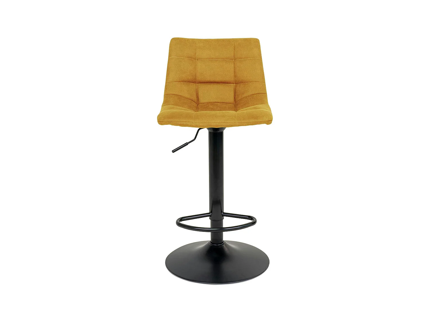 Tabouret de bar réglable en hauteur et pivotant, velours moutarde (lot de 2) SAVONE