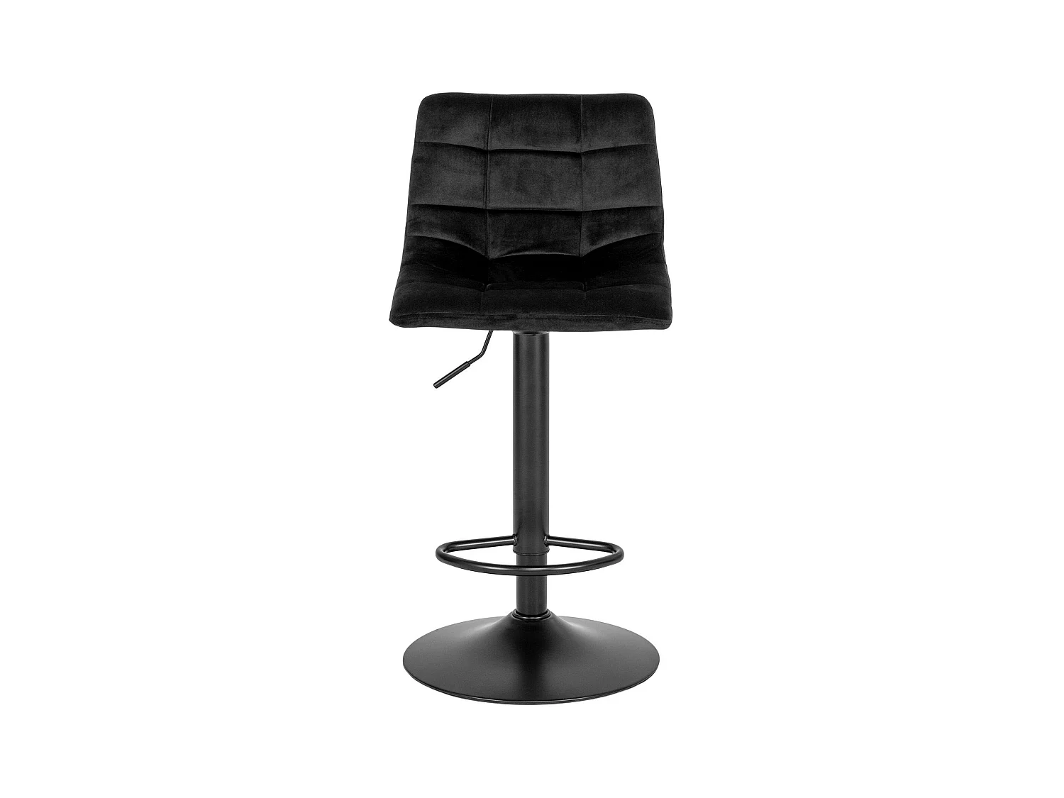 Tabouret de bar noir velours, réglable en hauteur et pivotant (lot de 2) SAVONE