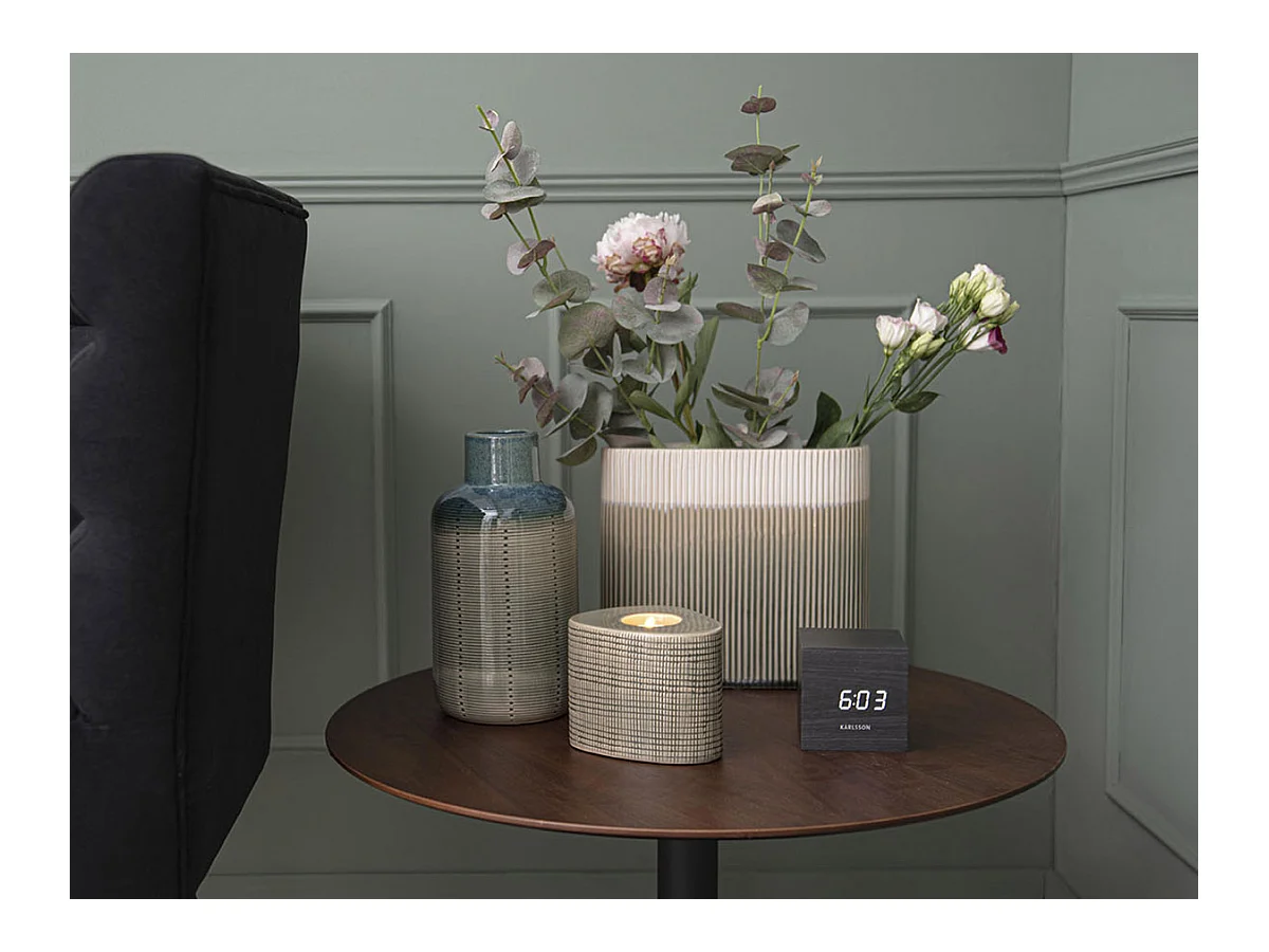 Wekker Mini Cube - Zwart