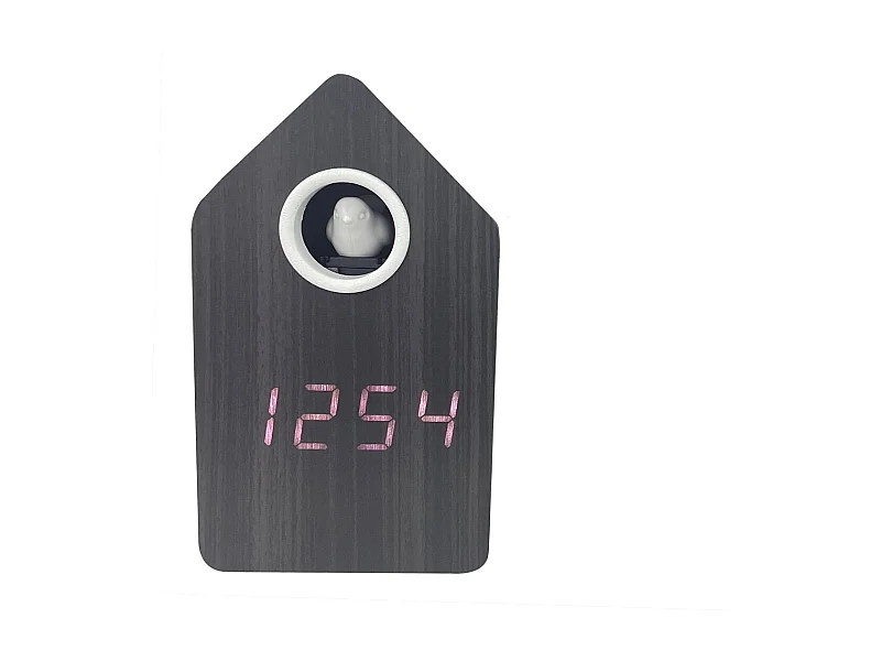 Wecker Cuckoo LED - Schwarzes Holz