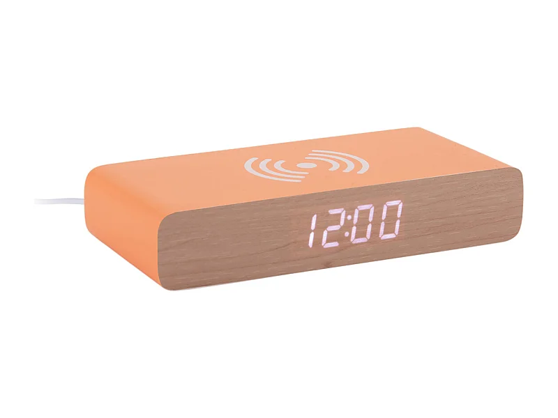 Despertador retro LED plano - Naranja brillante