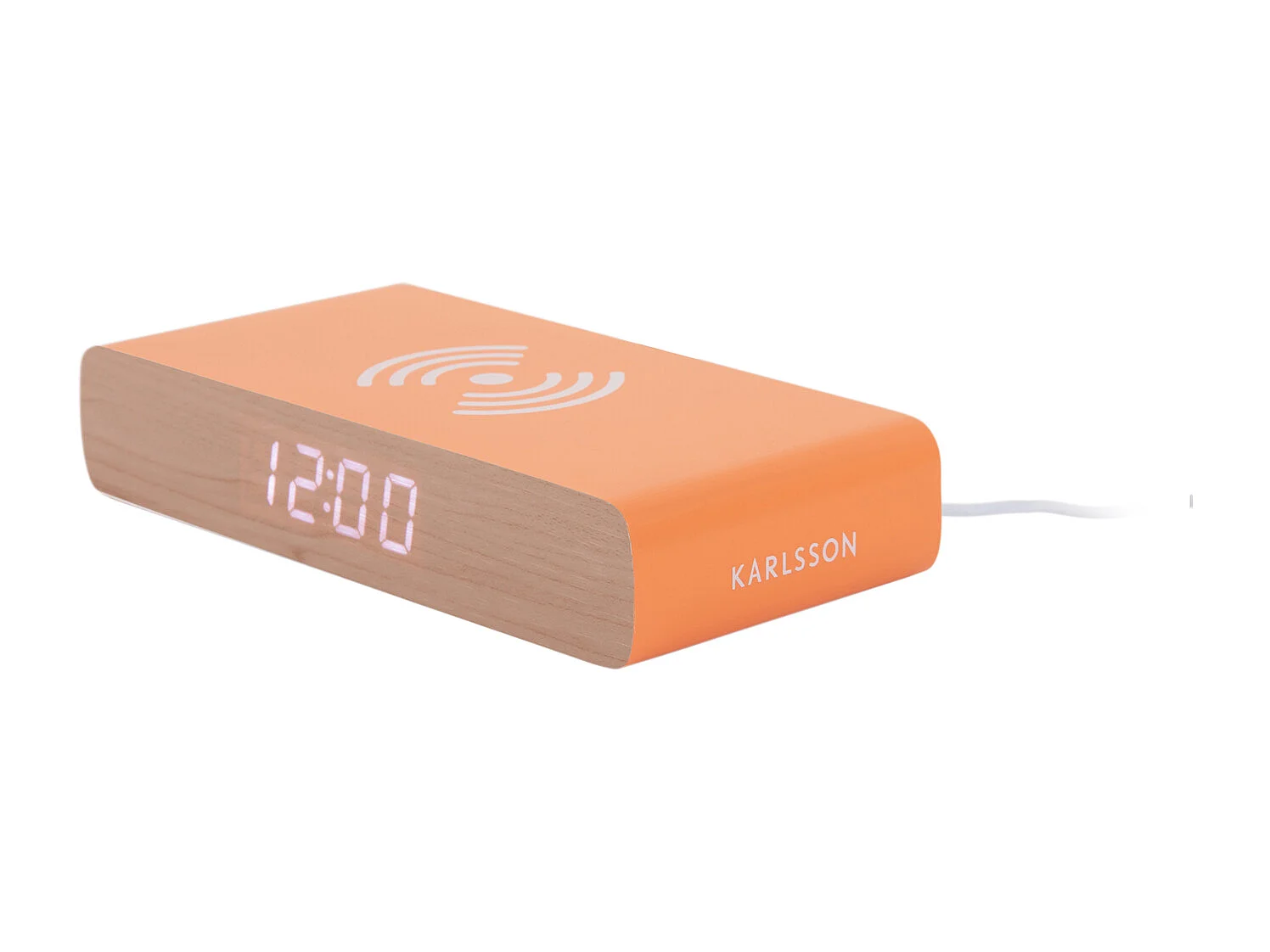 Despertador retro LED plano - Naranja brillante