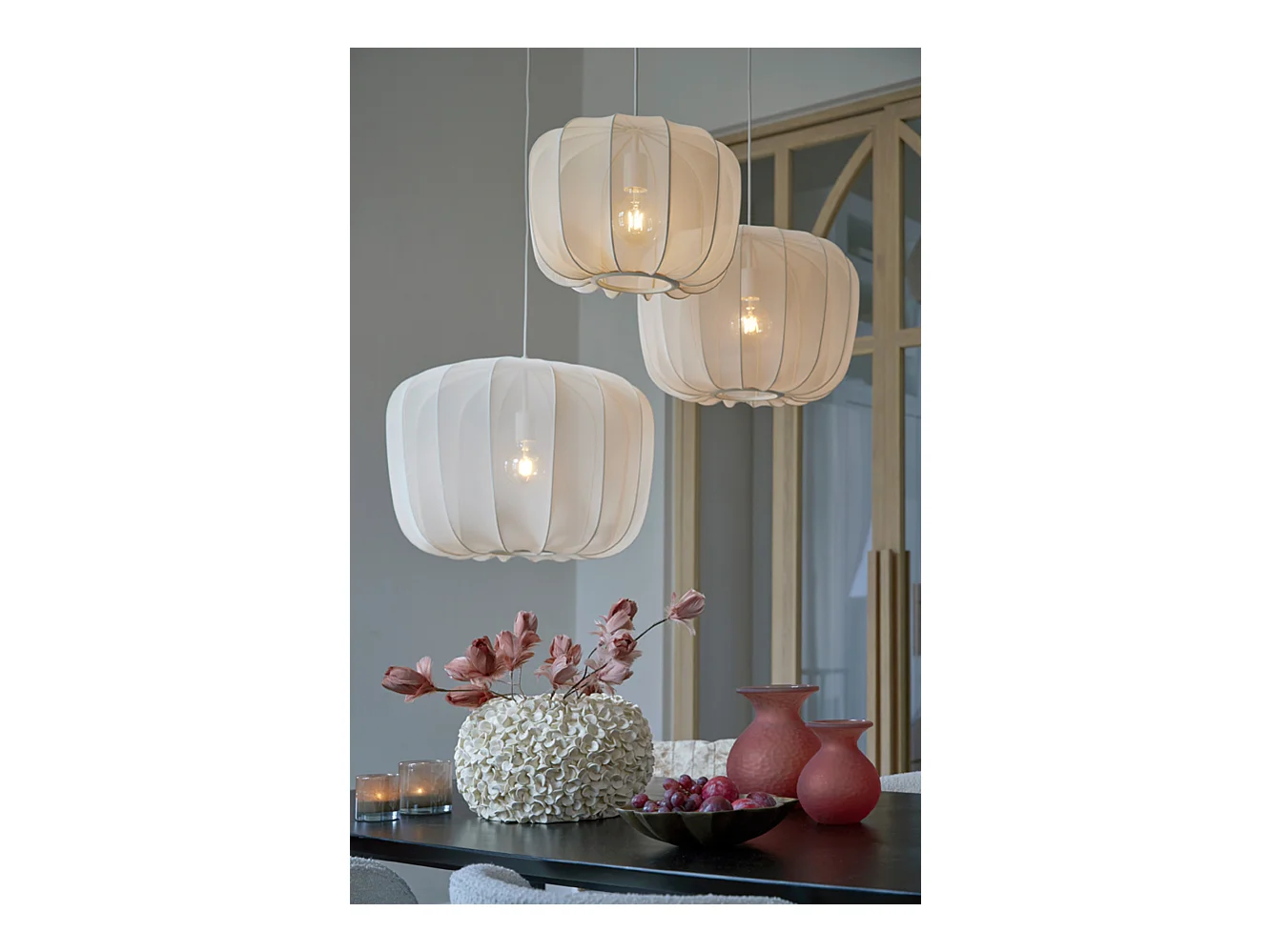 Vase PHYLIA - Ø38x23cm - Blanc