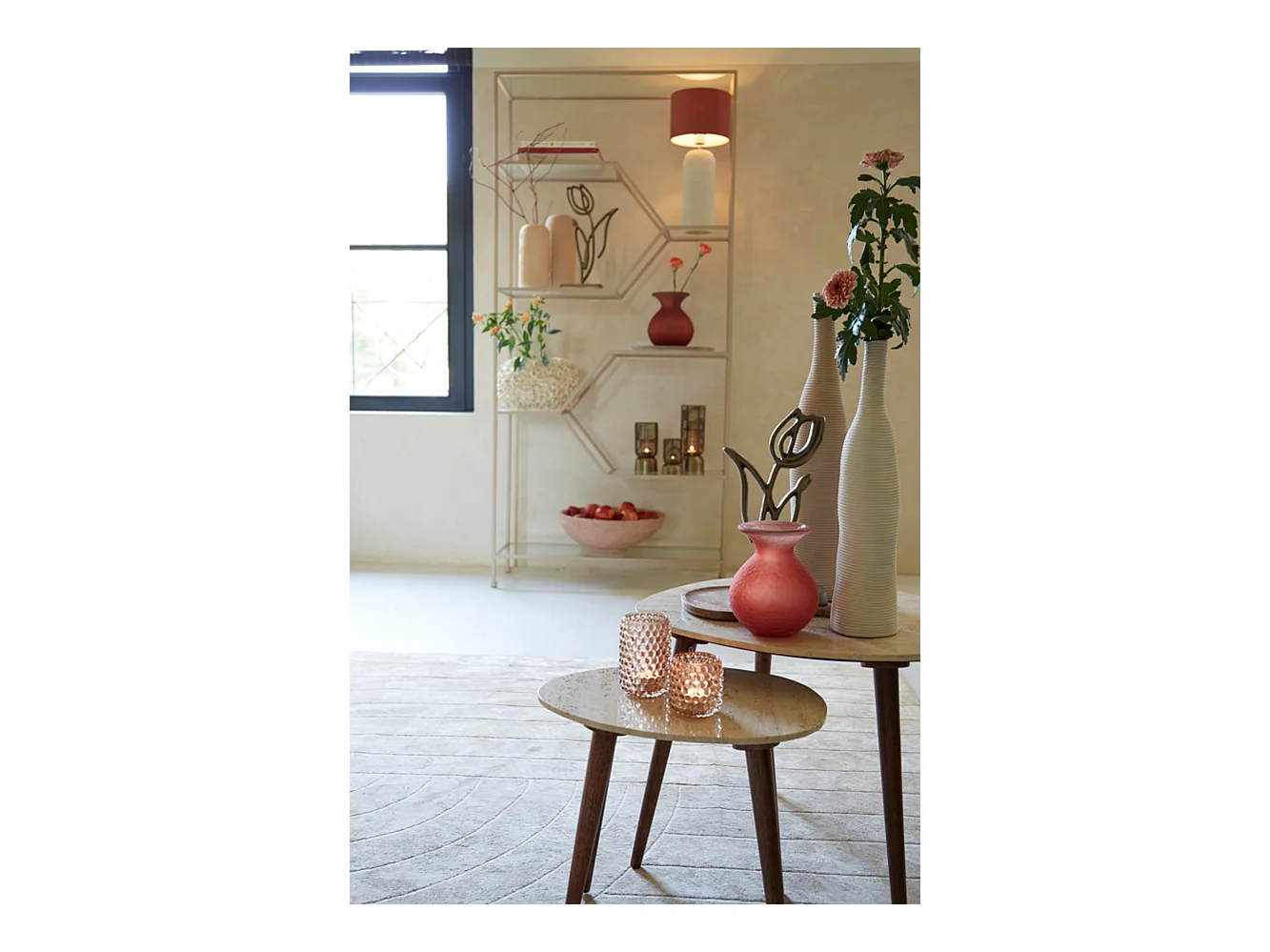 Vase PHYLIA - Ø38x23cm - Blanc