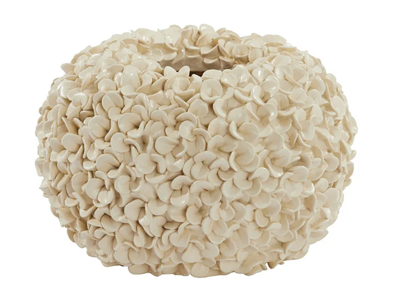 Vase PHYLIA - Ø38x23cm - Blanc