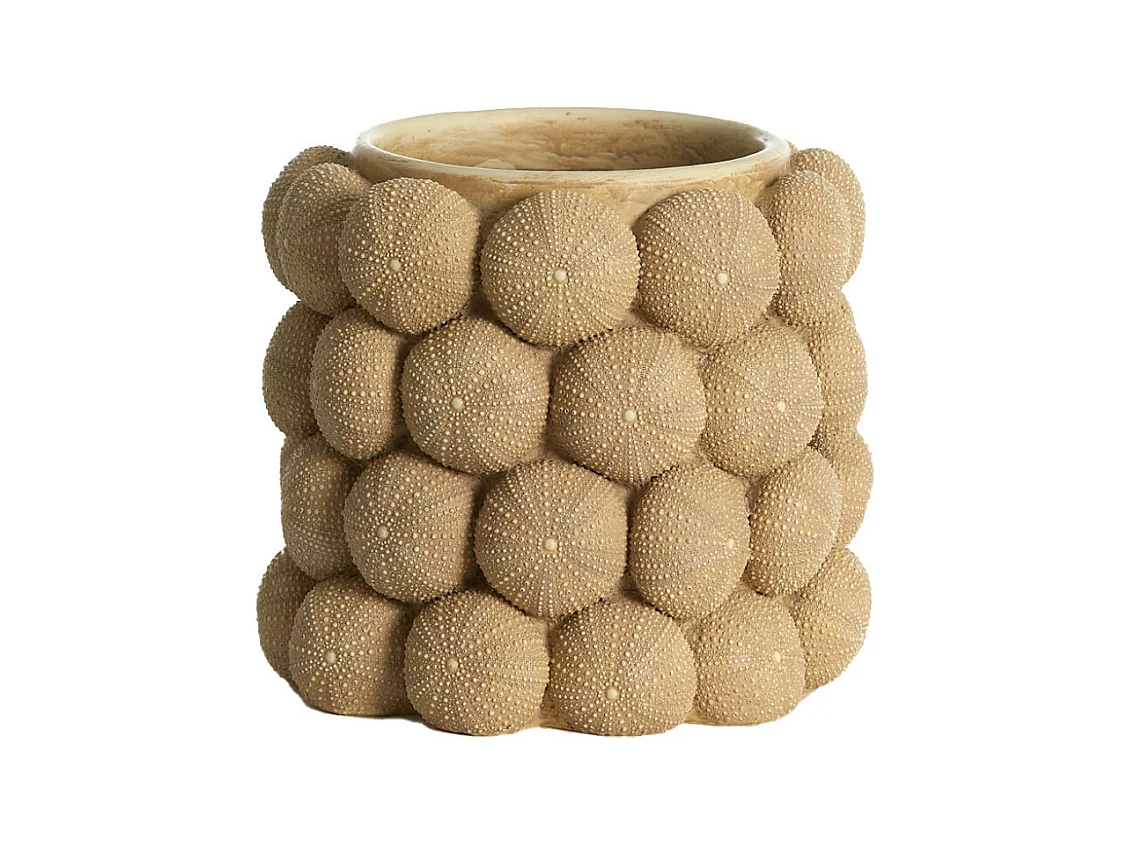 Vase OURSIN - Ø20,5x18cm - Marron