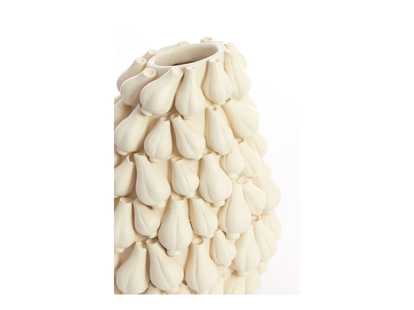 Vase KNOBLAUCH - 42x39x47cm - Weiß