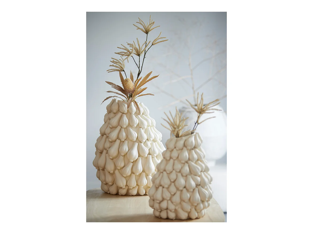 Vase KNOBLAUCH - 42x39x47cm - Weiß