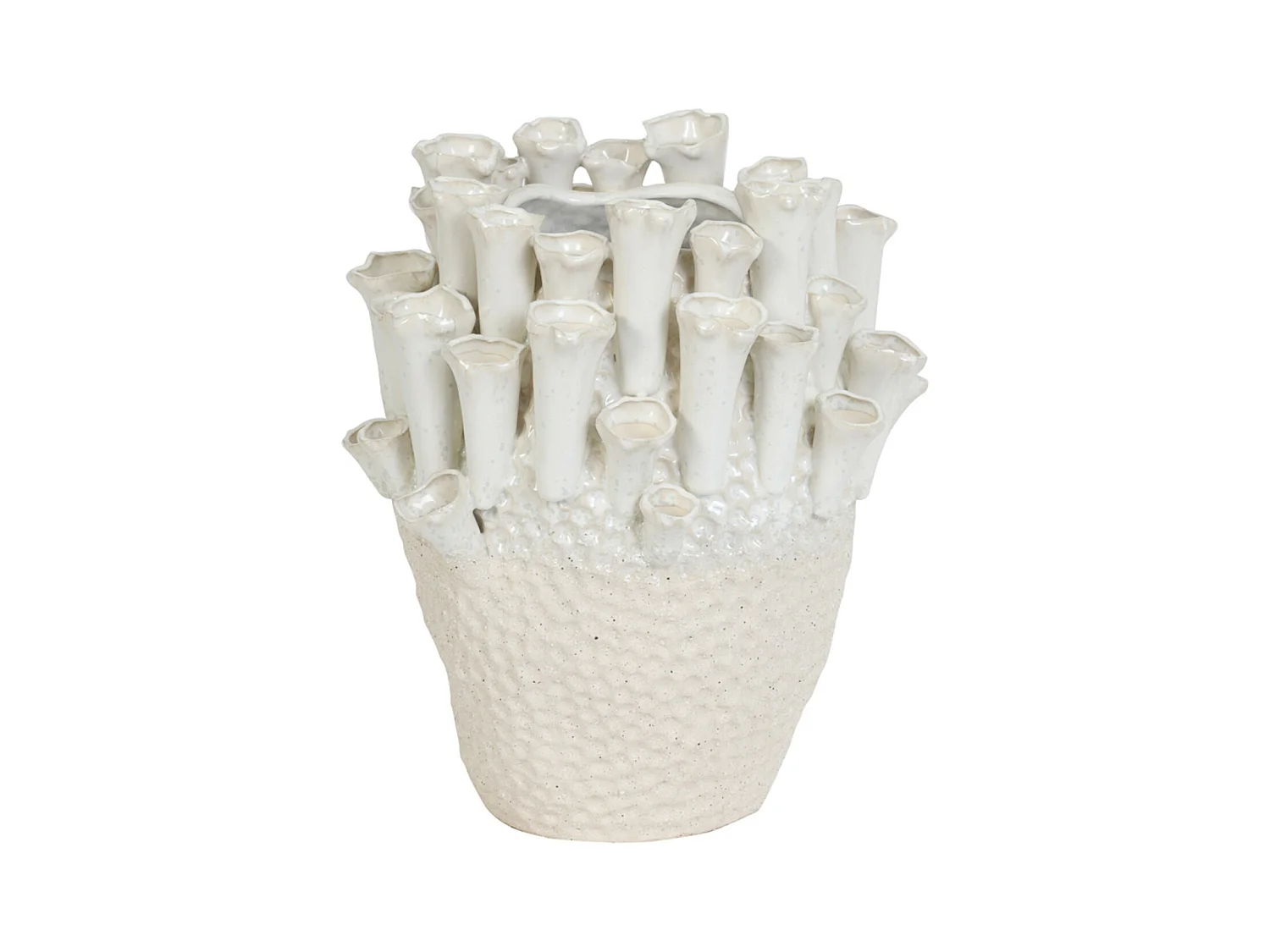 Vase KYRAL - Ø27,5x27,5cm - Blanc