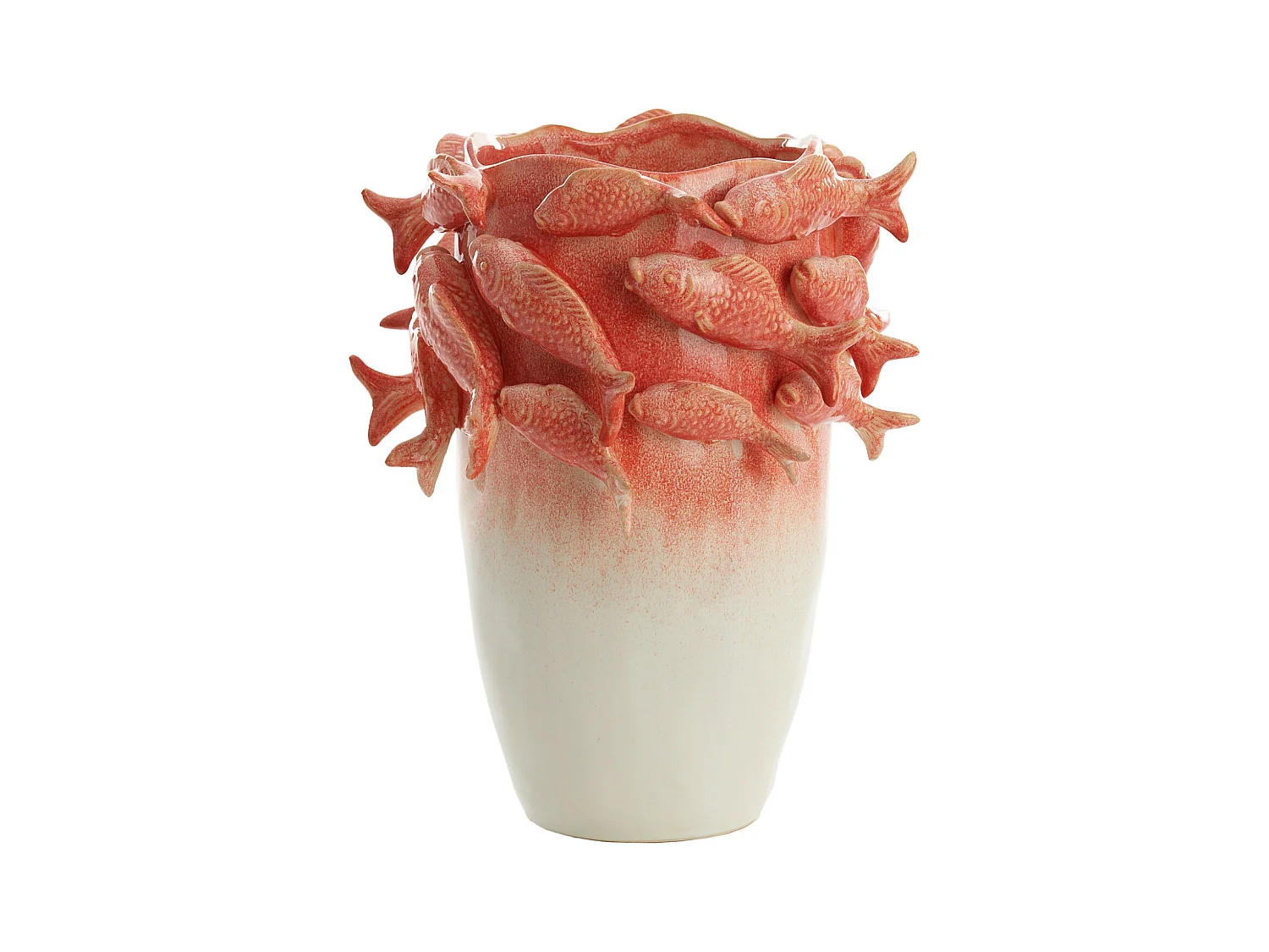 Vase FISCH - 29x28x36,5cm - Rot