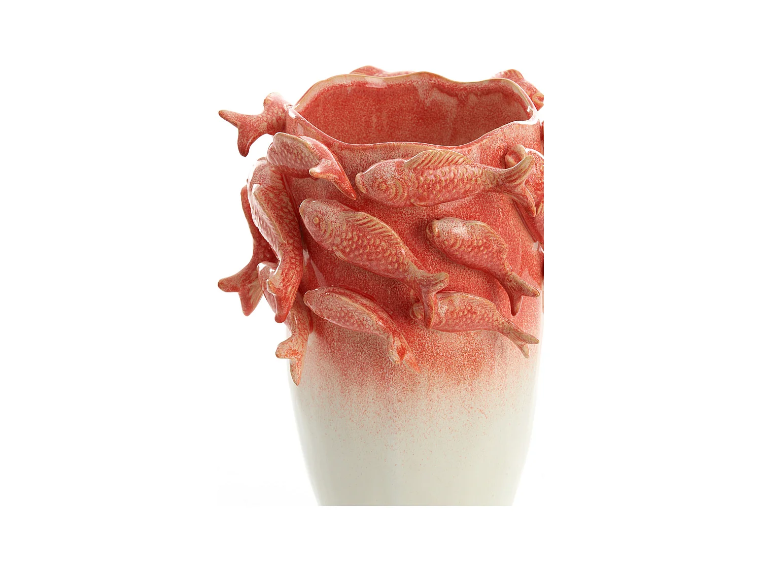 Vase FISCH - 29x28x36,5cm - Rot