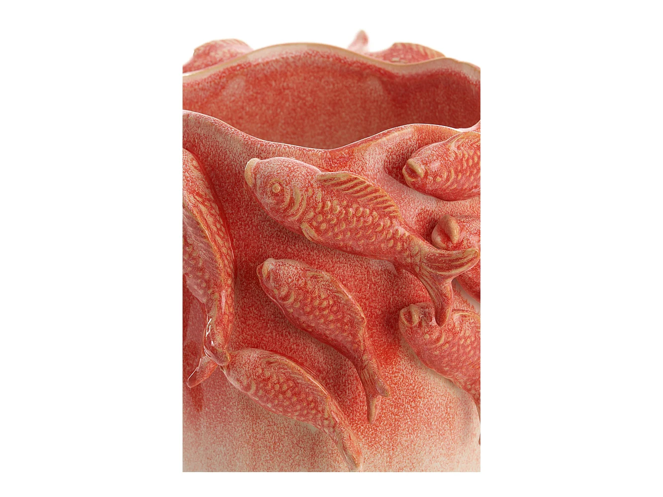 Vase FISCH - 29x28x36,5cm - Rot