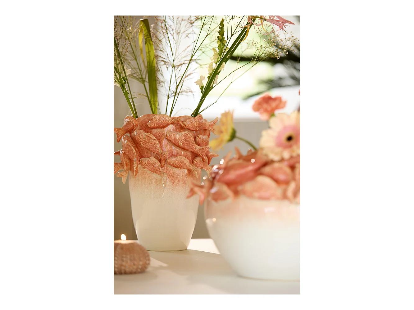 Vase FISCH - 29x28x36,5cm - Rot