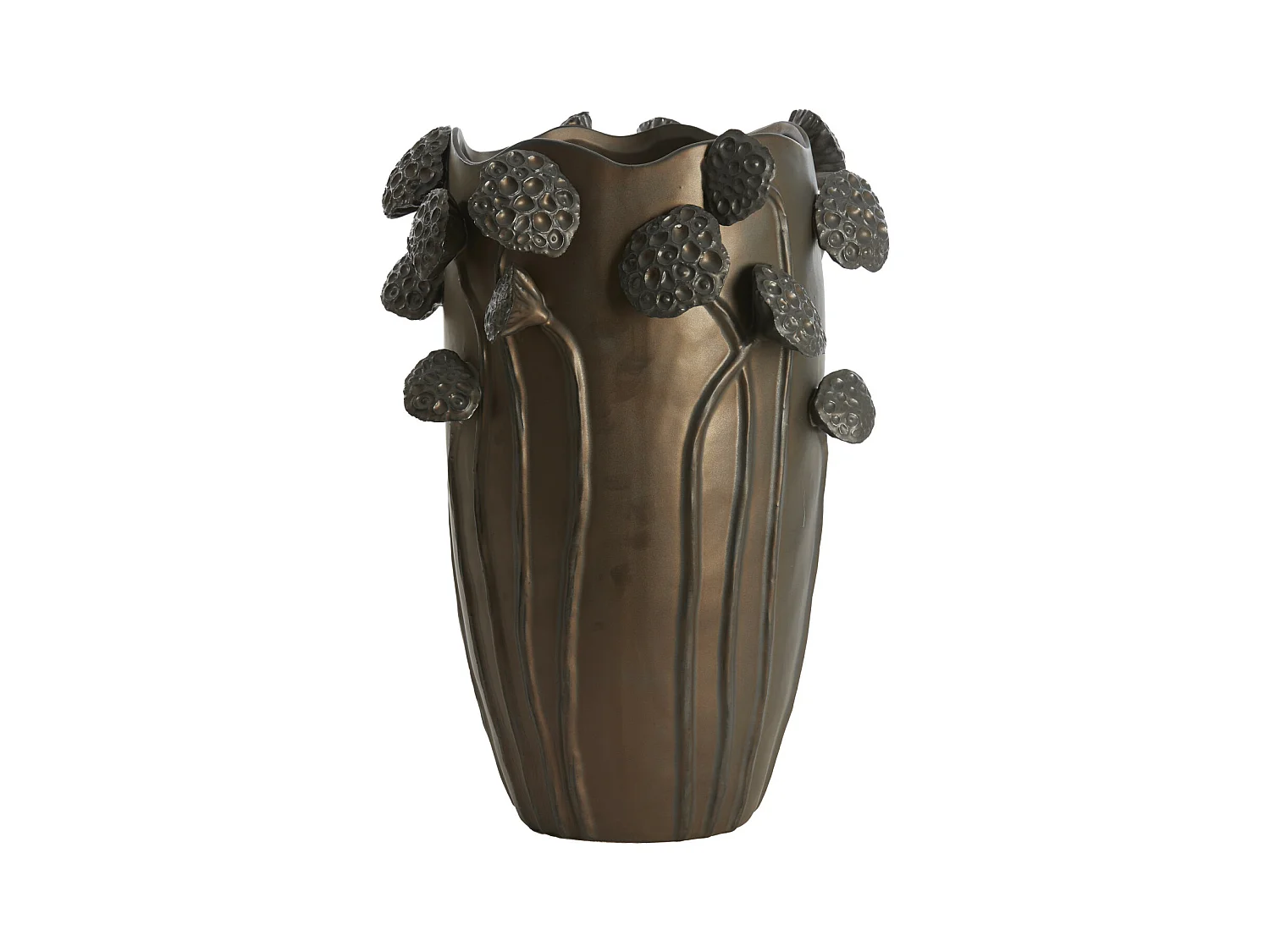 Vase LAVCI - 35,5x35x51cm - Marron