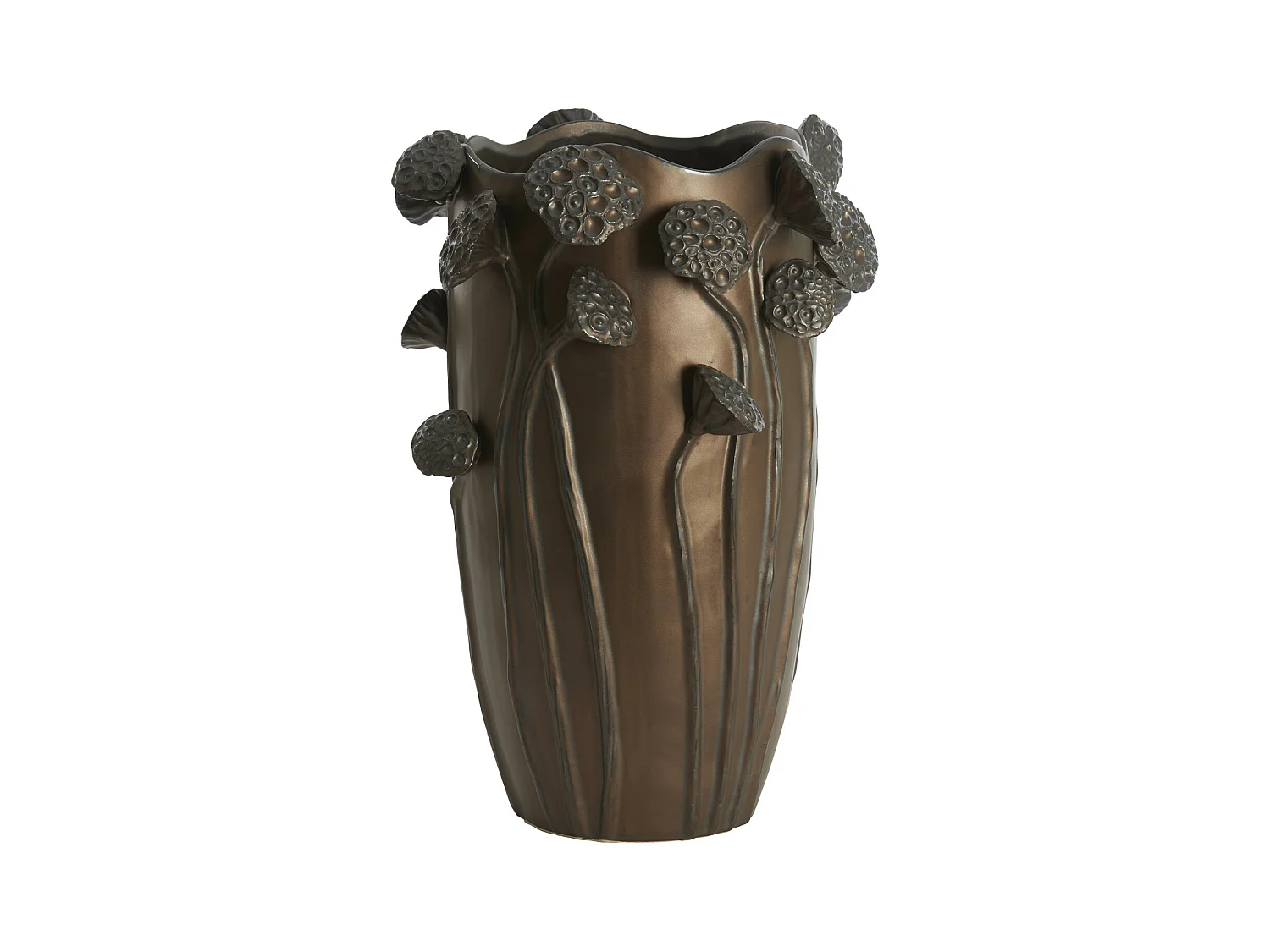 Vase LAVCI - 35,5x35x51cm - Marron