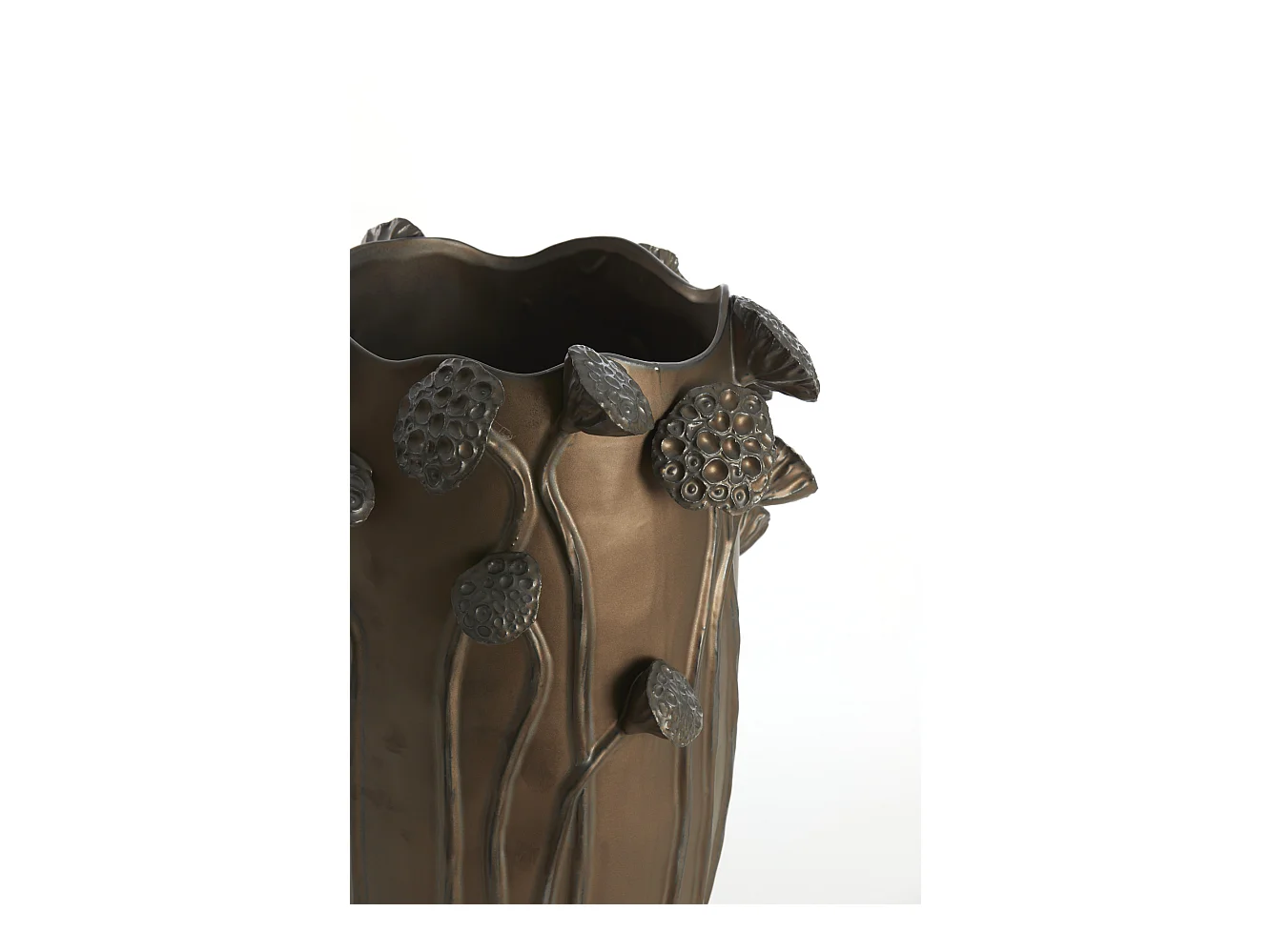 Vase LAVCI - 35,5x35x51cm - Marron