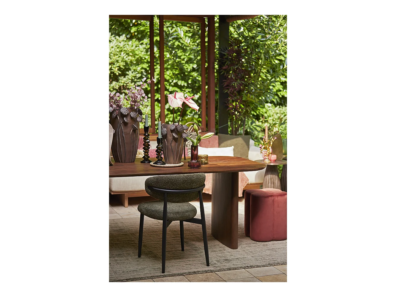 Vase LAVCI - 35,5x35x51cm - Marron