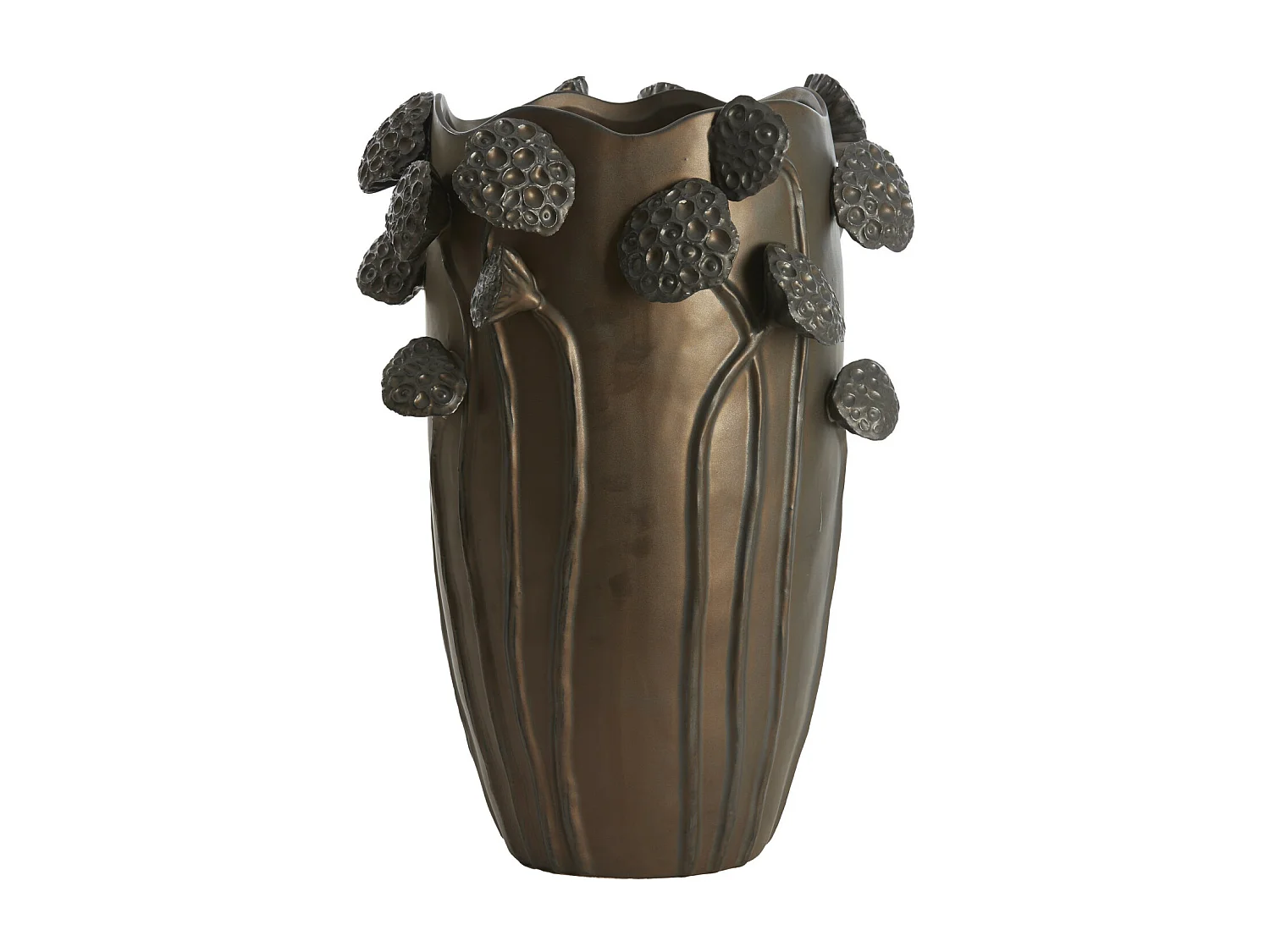 Vase LAVCI - 35,5x35x51cm - Marron