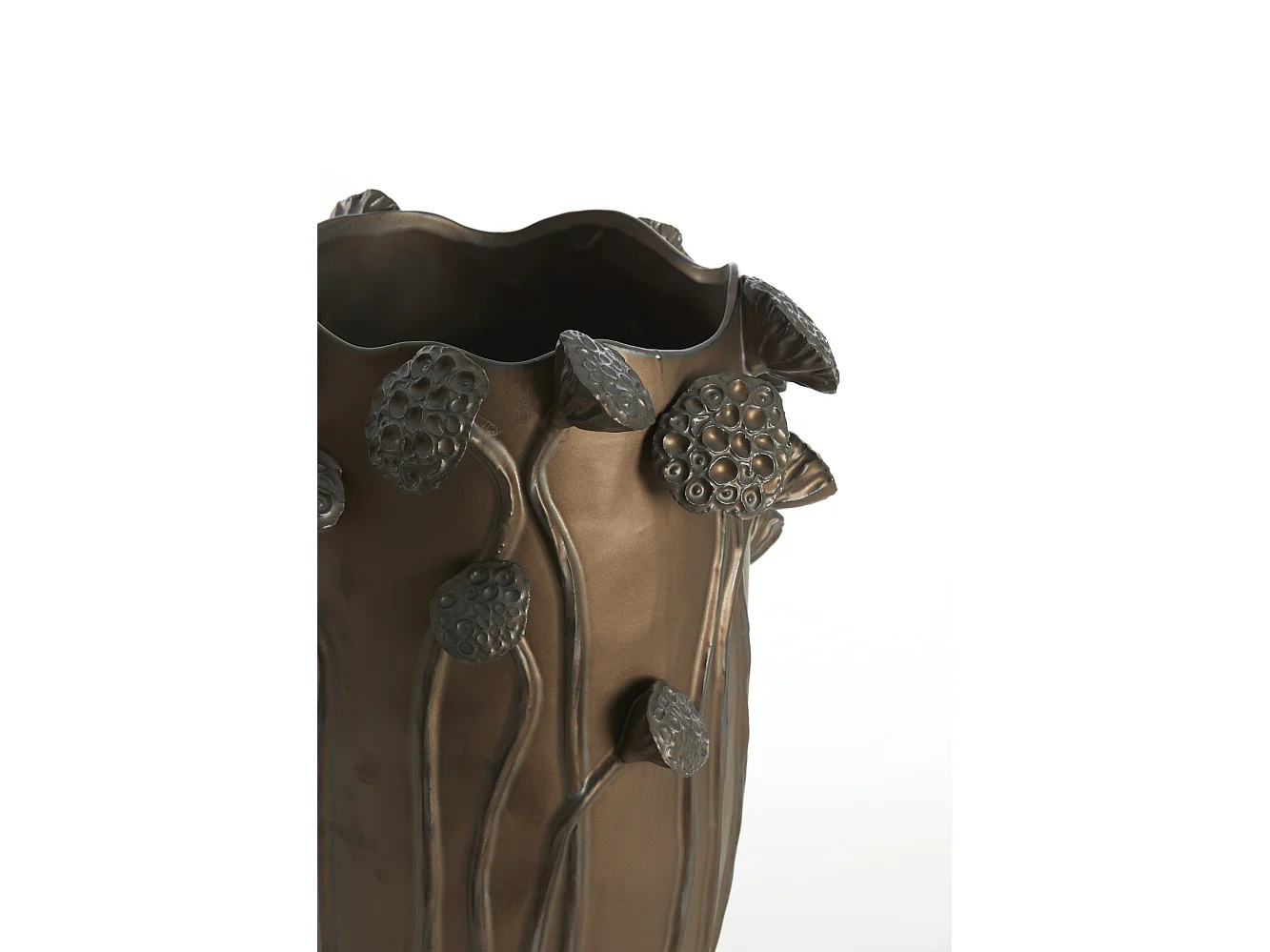 Vase LAVCI - 35,5x35x51cm - Marron