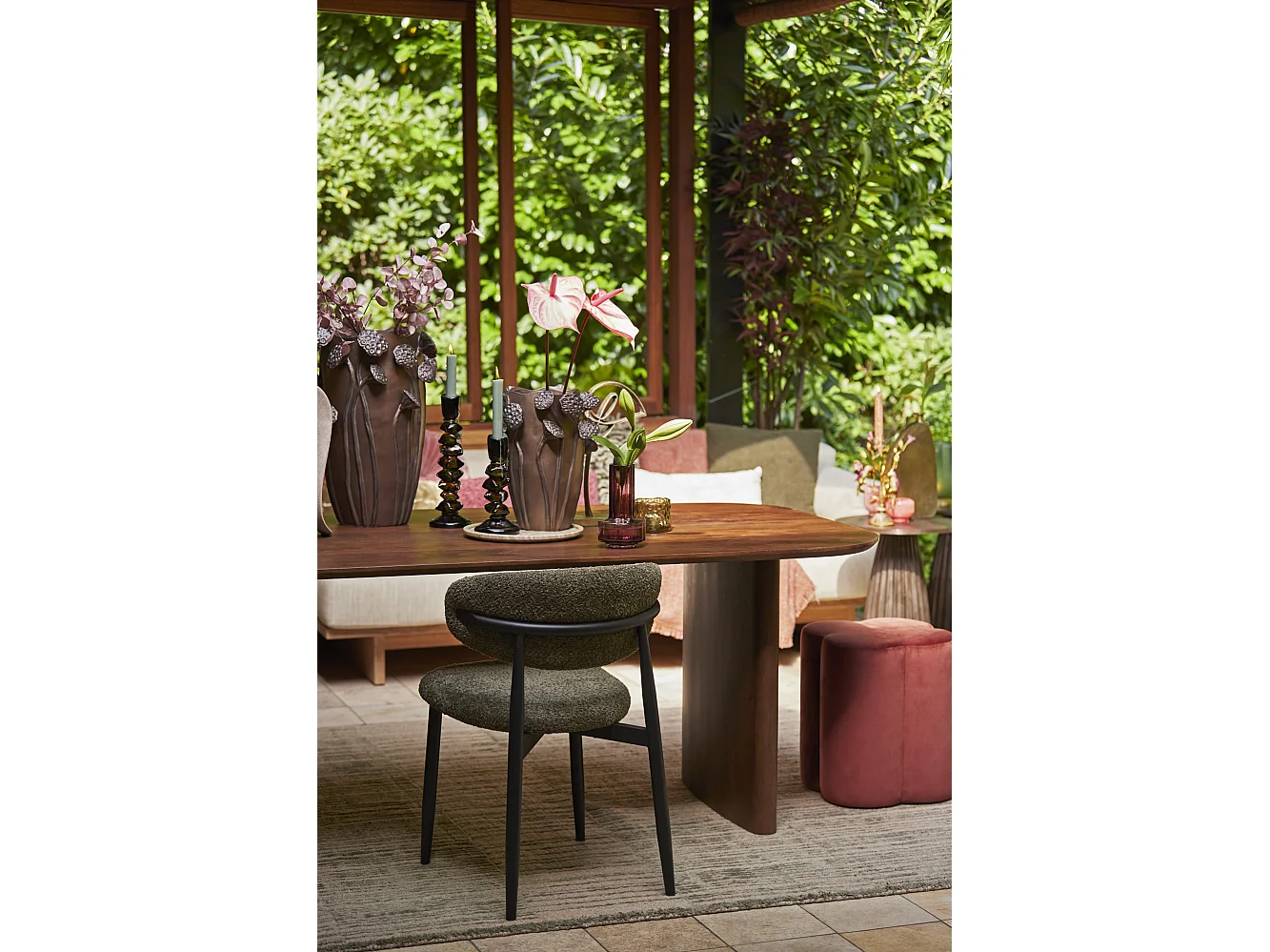 Vase LAVCI - 35,5x35x51cm - Marron