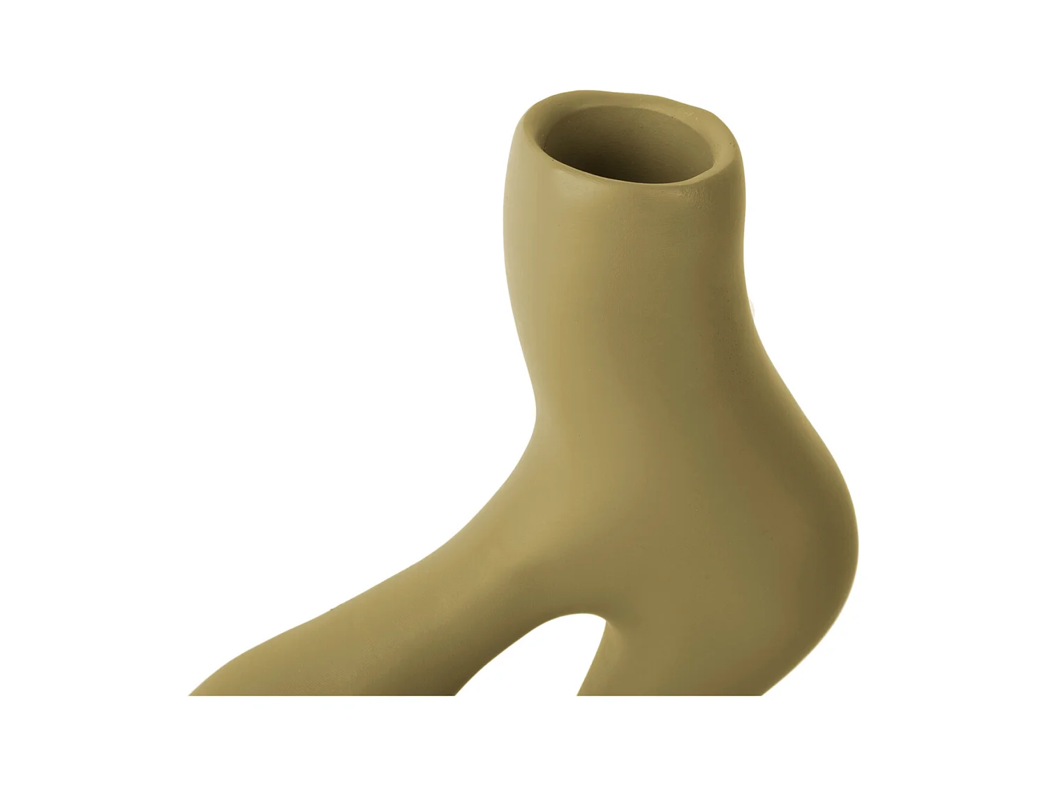 Vase Organic Swirls - Lattebraun