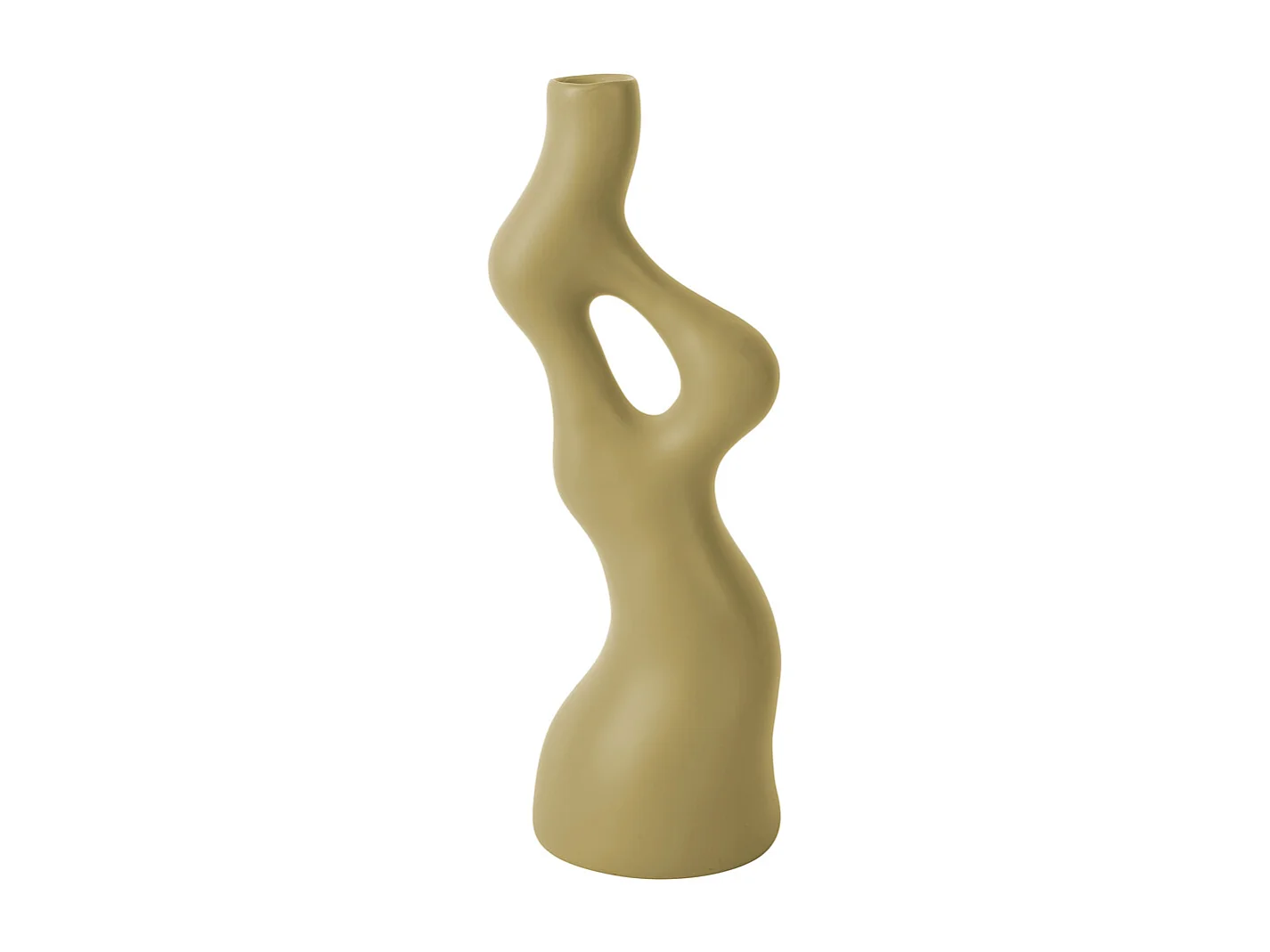Vase Organic Swirls - Marron latte