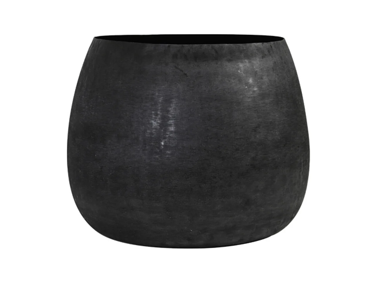 Pot GENOLU - Ø50x37.5cm - Zwart - Set van 2