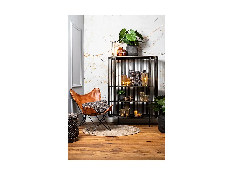 Pot GENOLU - Ø50x37.5cm - Zwart - Set van 2