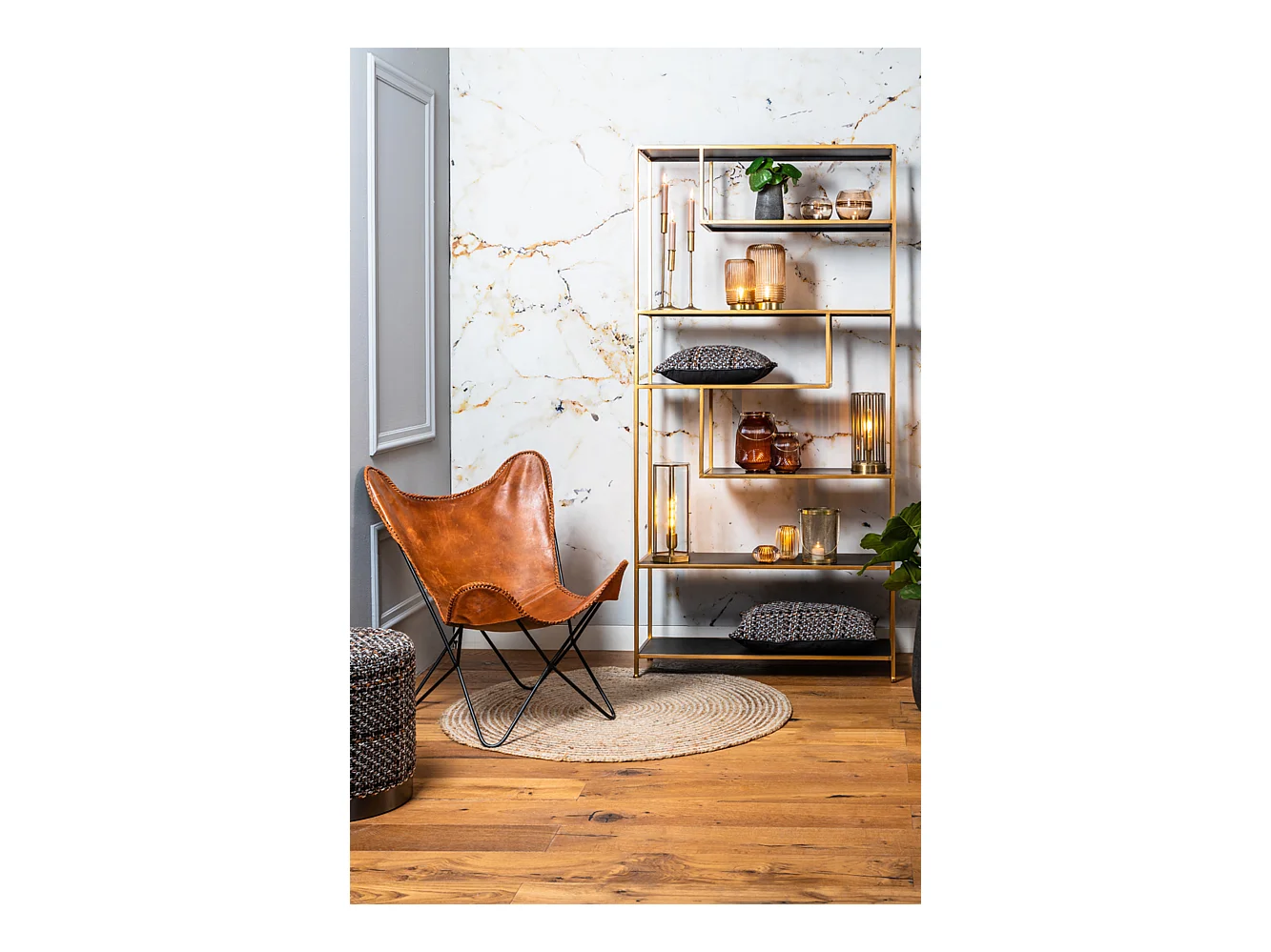 Pot GENOLU - Ø50x37.5cm - Zwart - Set van 2