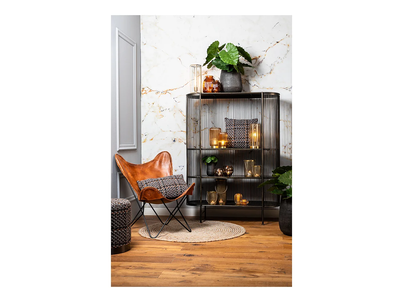 Pot GENOLU - Ø50x37.5cm - Zwart - Set van 2