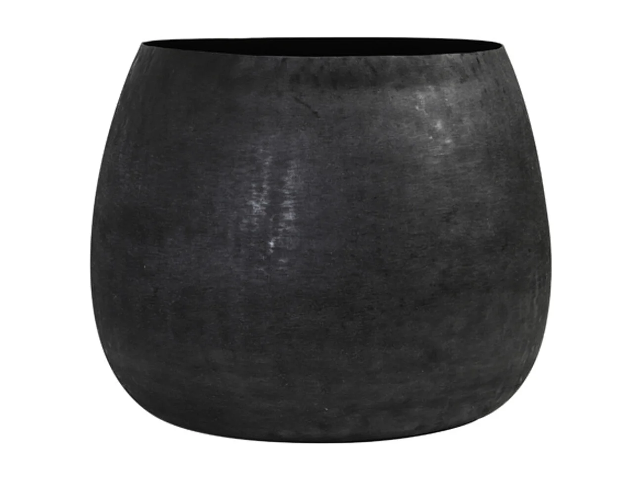 Pot GENOLU - Ø50x37.5cm - Zwart - Set van 2