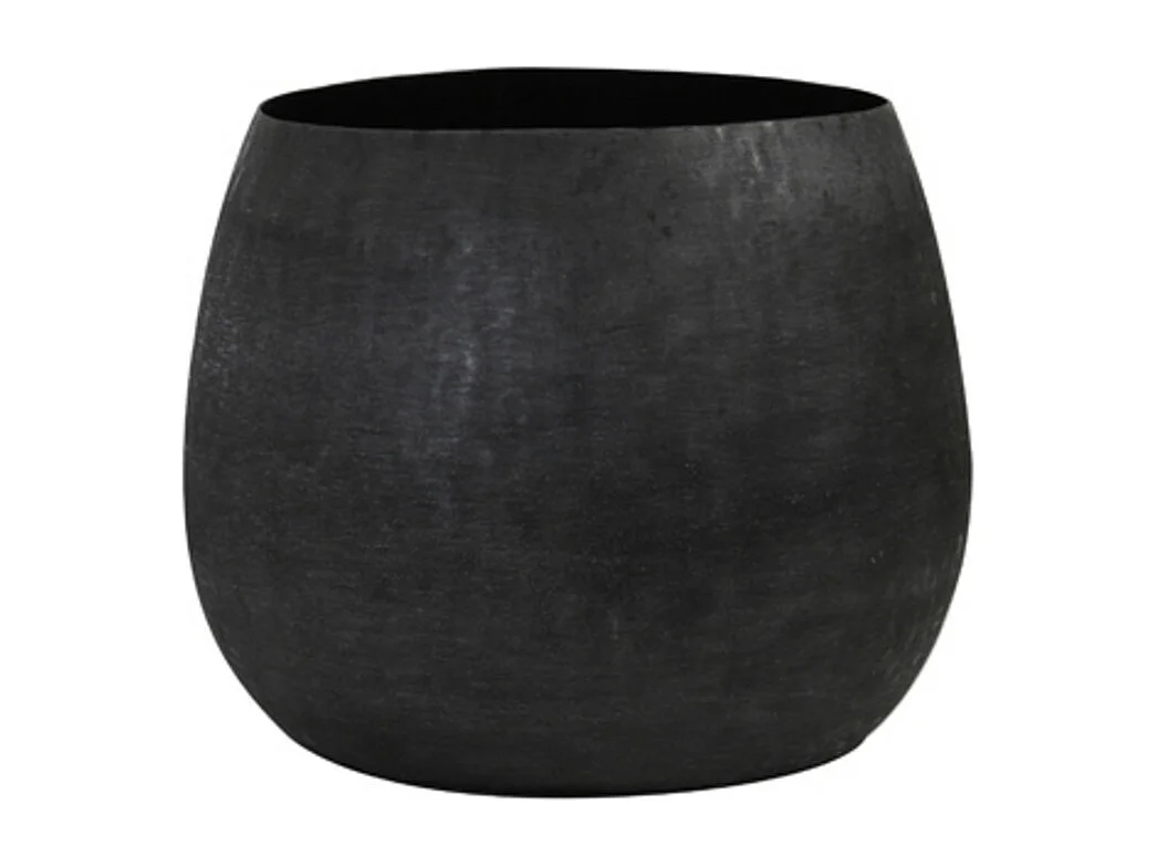 Pot GENOLU - Ø50x37.5cm - Zwart - Set van 2