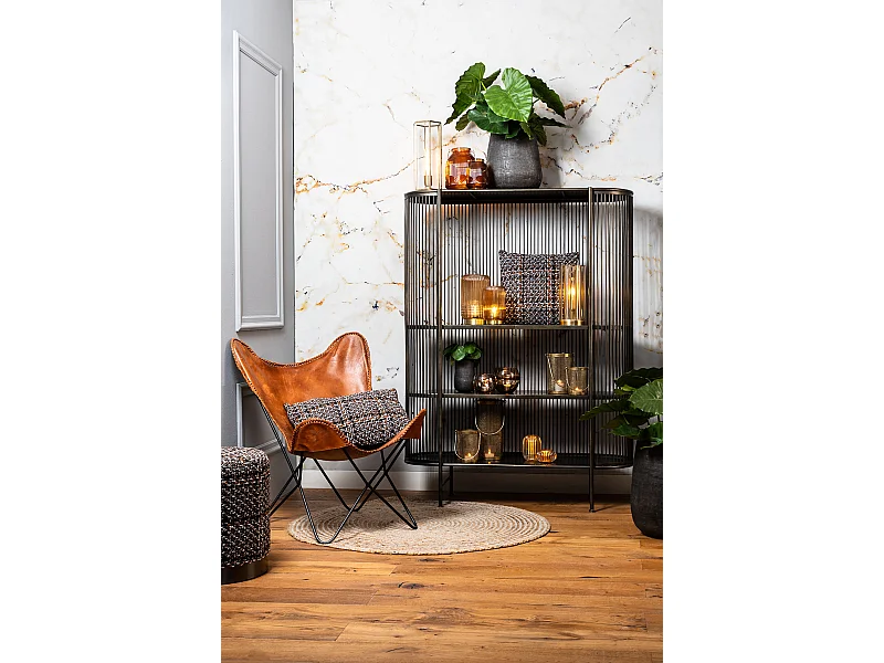 Pot GENOLU - Ø50x37.5cm - Zwart - Set van 2