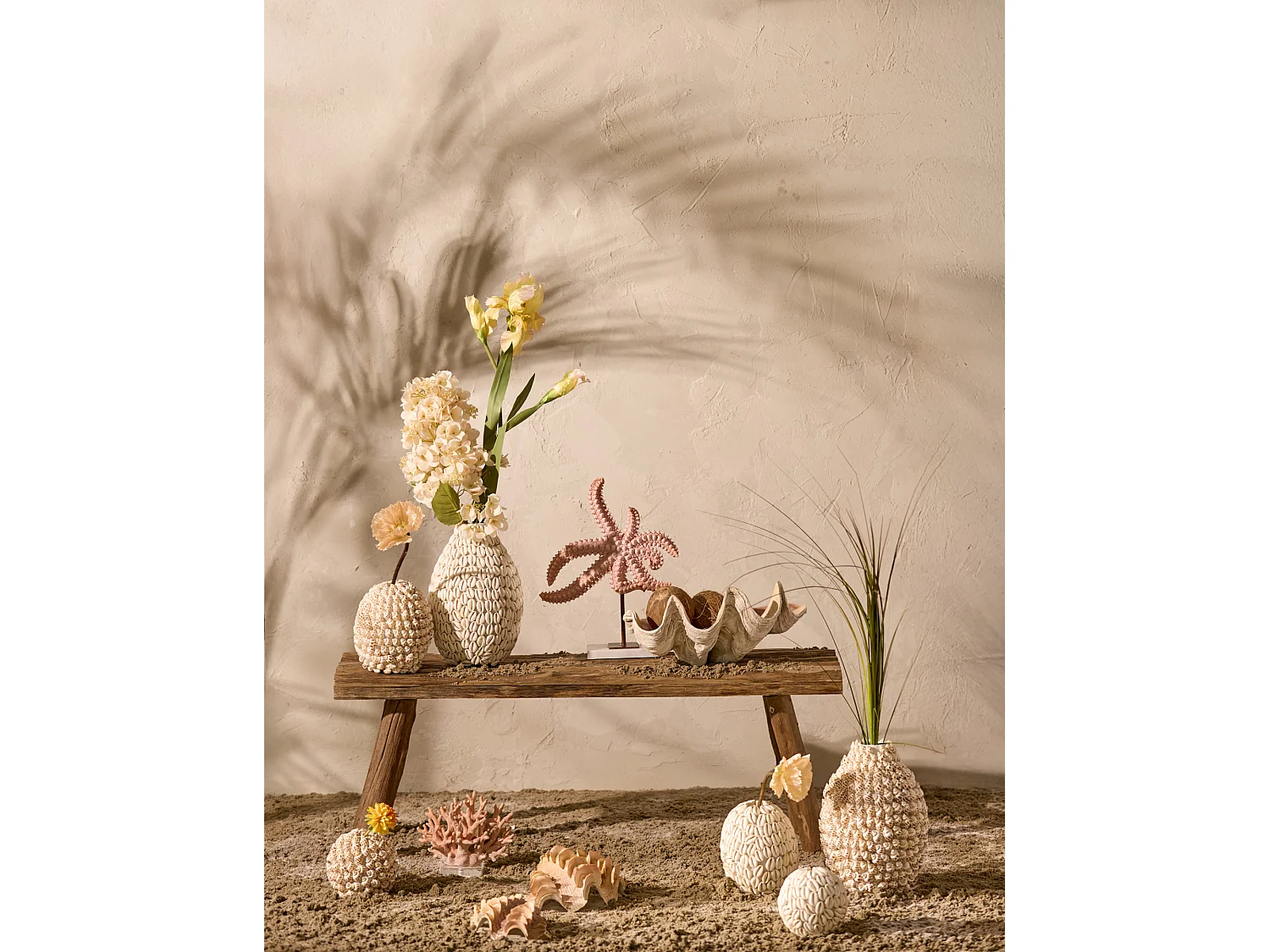 Vase SHELL - Ø19x28,5cm - Marron