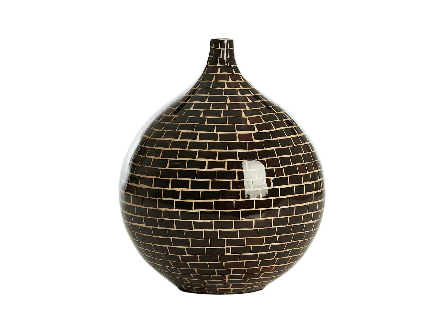 Vase ELORZA - Ø22x25cm - Marron