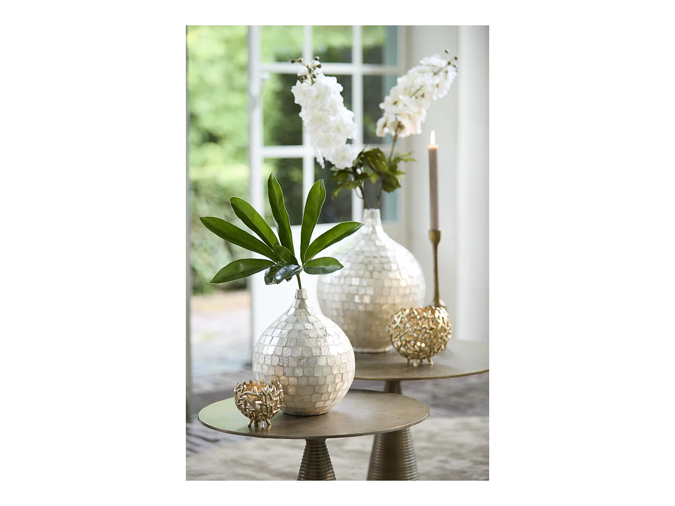 Vase ELORZA - Ø22x25cm - Blanc