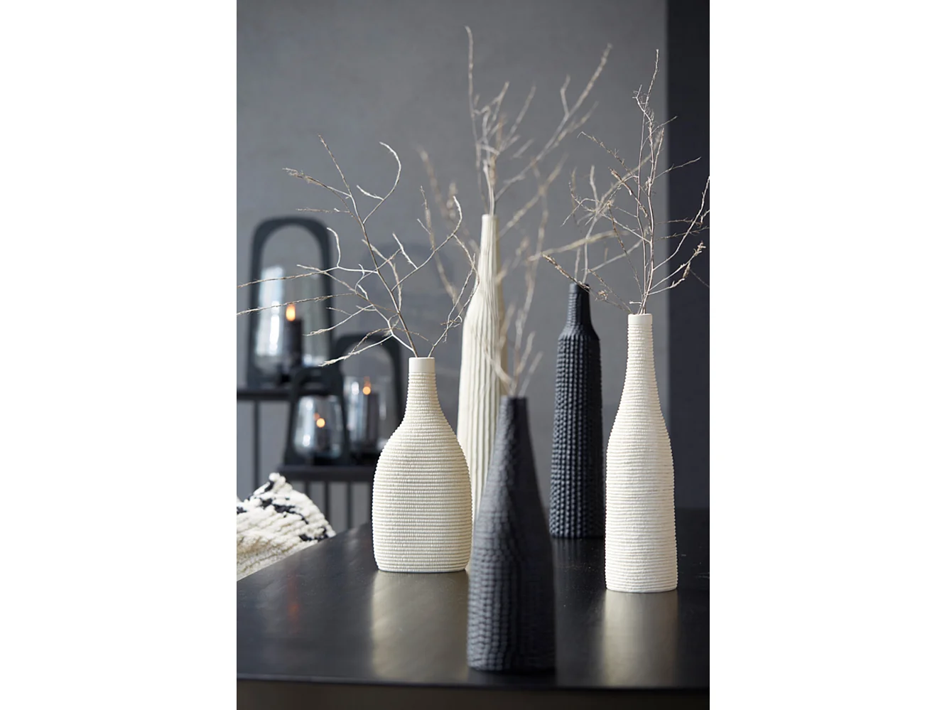 Vase YOUNA - Ø10x40cm - Blanc