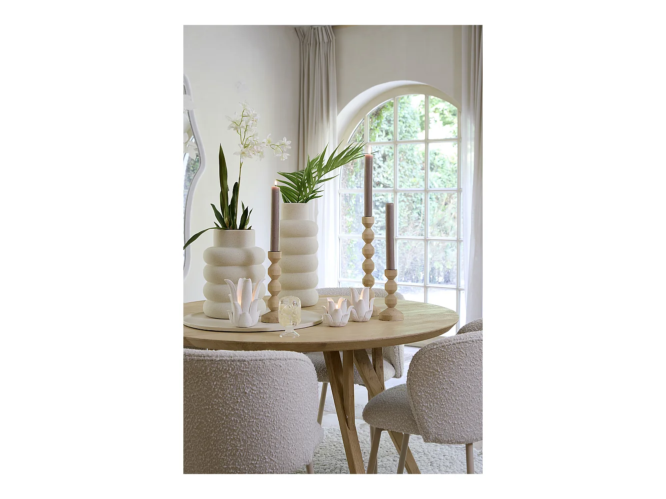 Vase TRIORA - Ø23x32,5cm - Blanc