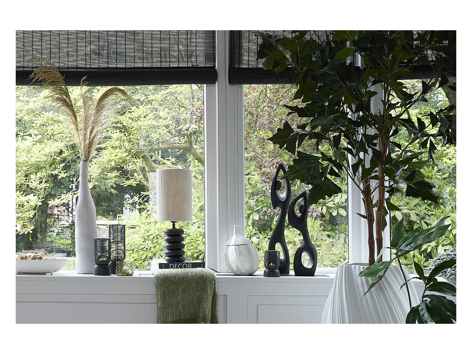 Vase HAYE - Ø14,5x69,5cm - Blanc