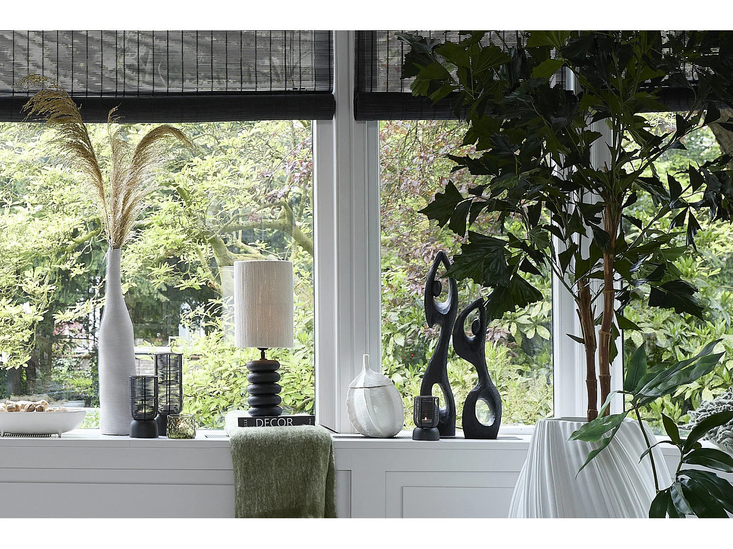 Vase HAYE - Ø14,5x69,5cm - Blanc