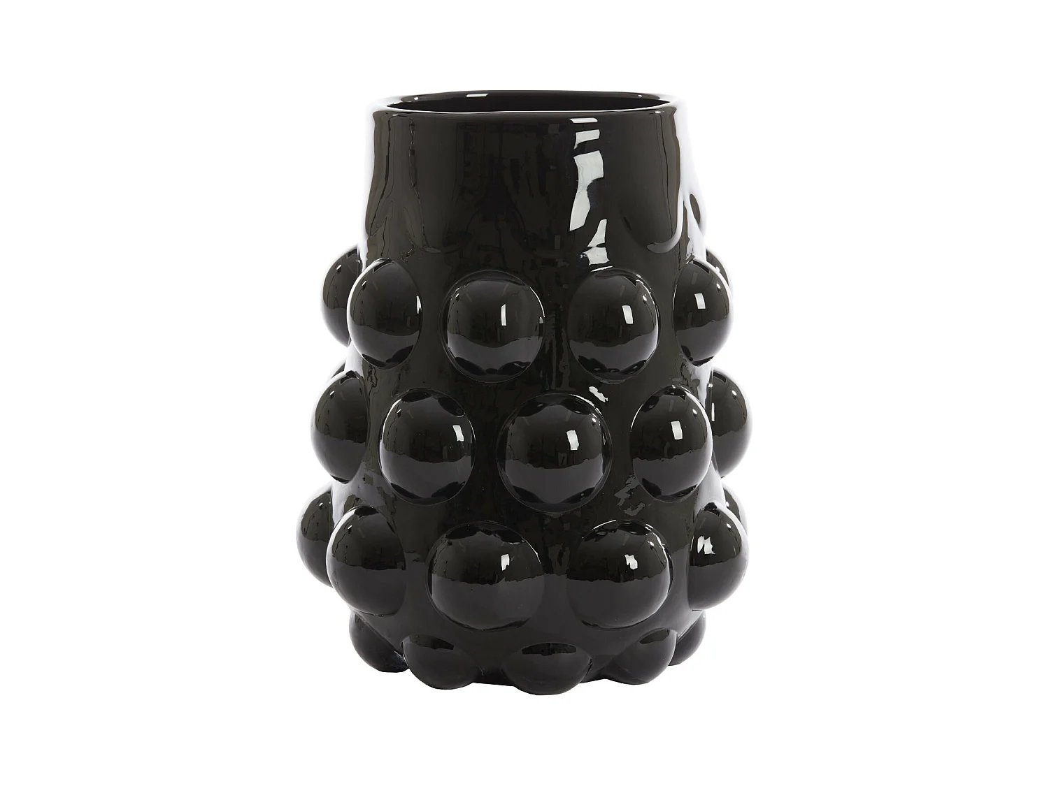 Vase HAROA - Ø24x30cm - Noir