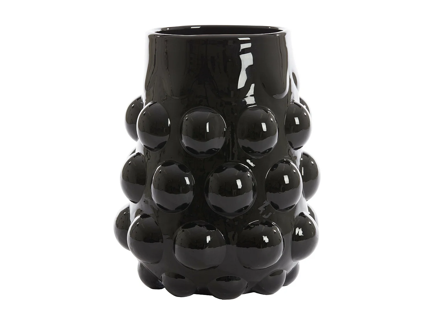 Vase HAROA - Ø24x30cm - Noir