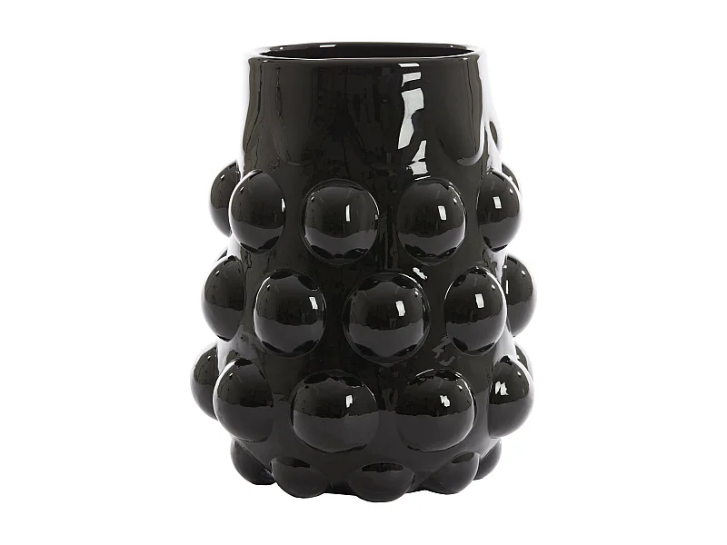 Vase HAROA - Ø24x30cm - Noir